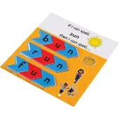 If I Can Spell CVC Word Family Puzzles 20 cards 77 tiles by Really Good Stuff LLC