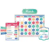 Watercolor Calendar Bulletin Board Set 87 pcs by Really Good Stuff LLC