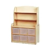 Welsh Dresser Display Storage with 6 Clear Tubs by Millhouse