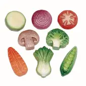 Sensory Outdoor Play Stones Vegetables Set of 8 by Yellow Door