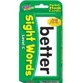 Sight Words Level C Pocket Flash Cards 56 cards by TREND enterprises Inc