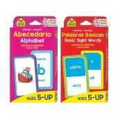 Bilingual ELA Flash Cards Alphabet and Basic Sight Words Tarjetas Ilustrativas Abecedario y Palabras Basicas by Really Good Stuff LLC