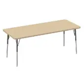 30 x 72 Rectangle Table Color Maple Top with Maple Edge by Factory Direct Partners