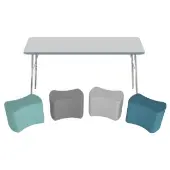 30 x 60 Rectangle Activity Table with Butterfly Seating by Factory Direct Partners