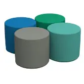 Soft Scape 18in Round Ottoman 4 Piece by Really Good Stuff LLC