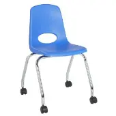 18 Mobile Chair w Casters Color Blue by Factory Direct Partners