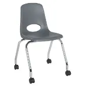 18 Mobile Chair w Casters Color Gray by Factory Direct Partners