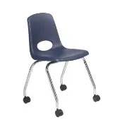 18 Mobile Chair w Casters Color Navy by Factory Direct Partners