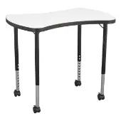 23 x 35 in Bowtie Collaborative Dry Erase Adjustable Activity Table with Mobile Legs by Really Good Stuff LLC