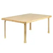Angeles Natural Wood Collection Rectangular Table 20 H by Children s Factory