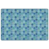 Honeycomb Pattern 6 x 9 Rectangle Pixel Perfect Carpet by Carpets for Kids