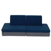The Whatsit Modular Sofa Gray Navy by Children s Factory