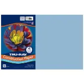 Sulphite Construction Paper 12 x 18 50 Sheets Color Light Blue by Tru Ray