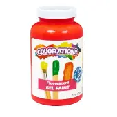 Paraben Free Fluorescent Gel Paint 16 oz Color Red by Colorations