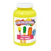Paraben Free Fluorescent Gel Paint 16 oz Color Yellow by Colorations
