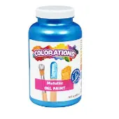 Paraben Free Metallic Gel Paint 16 oz Color Blue by Colorations
