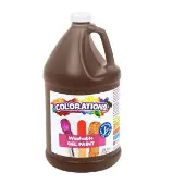Washable Gel Paint Gallon Color Brown by Colorations