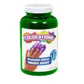 Paraben Free Washable Glitter Finger Paint 16 oz Color Green by Colorations