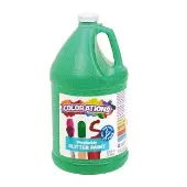 Paraben Free Washable Glitter Paint Gallon Color Green by Colorations