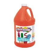 Paraben Free Washable Glitter Paint Gallon Color Orange by Colorations