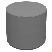 Soft Scape 18 Round Ottoman 16 Height Gray by Factory Direct Partners