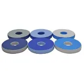 Soft Scape Colorful Two Tone Donut Cushions 6 Piece Navy Powder Blue by Really Good Stuff LLC