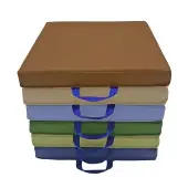 Soft Scape 15 Square Floor Cushions 6 Piece Earthtone by Really Good Stuff LLC