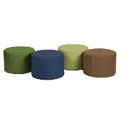 Soft Scape 18 Round Ottoman 12 Height 4 Piece Earthtone by Really Good Stuff LLC