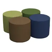 Soft Scape 18 Round Ottoman 16 Height 4 Piece Earthtone by Really Good Stuff LLC