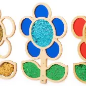 Mark Making Sequin and Mirror Daisy Frame Blue 30 x 22 by TTS