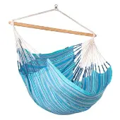100% Organic Cotton Kingsize Hammock Chair Habana Azure by La Siesta