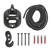 Casa Mount Black Multipurpose Suspension Set for Hammock Chairs by La Siesta