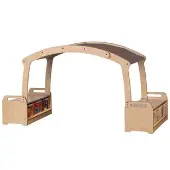 Low Level Den Cave Set with Clear Tubs Taupe Roof by Millhouse