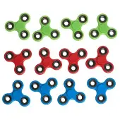 Assorted Colors Fidget Spinners 12 Pack by Really Good Stuff LLC