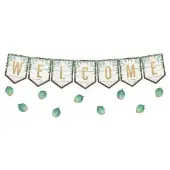 Eucalyptus Pennants Welcome Bulletin Board 53 Pieces by Teacher Created Resources