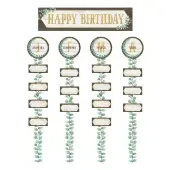 Eucalyptus Happy Birthday Bulletin Board 70 Pieces by Teacher Created Resources