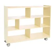 Mobile 36 H 3 Shelf Storage with Clear Back Assembled by Environments