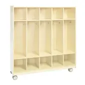 Mobile 5 Section Locker with Shoe Storage Assembled by Environments