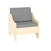 Everyday Lounge Chair Gray Cushions by Environments