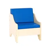 Everyday Lounge Chair Blue Cushions by Environments