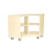 Mobile Toddler Curved Storage Unit Assembled by Environments