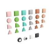 Pastel STEAM Shapes Set 256 Pieces by Really Good Stuff LLC
