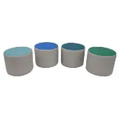 Soft Scape 15 Round Accent Ottomans 4 Piece Contemporary by Factory Direct Partners
