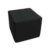 Tufted Square Ottoman 16 Height Color Black by Factory Direct Partners