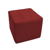 Tufted Square Ottoman 16 Height Color Crimson Red by Factory Direct Partners