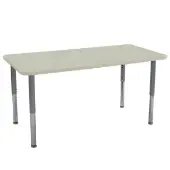 30 x 60 Rectangle La Madera Activity Table with Adjustable Super Legs Sand Drift Silver by Factory Direct Partners
