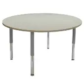 48 Round La Madera Activity Table with Adjustable Super Legs Sand Drift Silver by Factory Direct Partners
