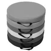 Soft Scape 15 Round Floor Cushions 6 Piece Grays by Factory Direct Partners