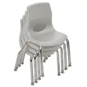 Angeles My Posture Plus 10 Chair with Chrome Legs Set of 4 Color Gray by Really Good Stuff LLC