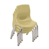 Angeles My Posture Plus 10 Chair with Chrome Legs Set of 4 Color Tan by Really Good Stuff LLC